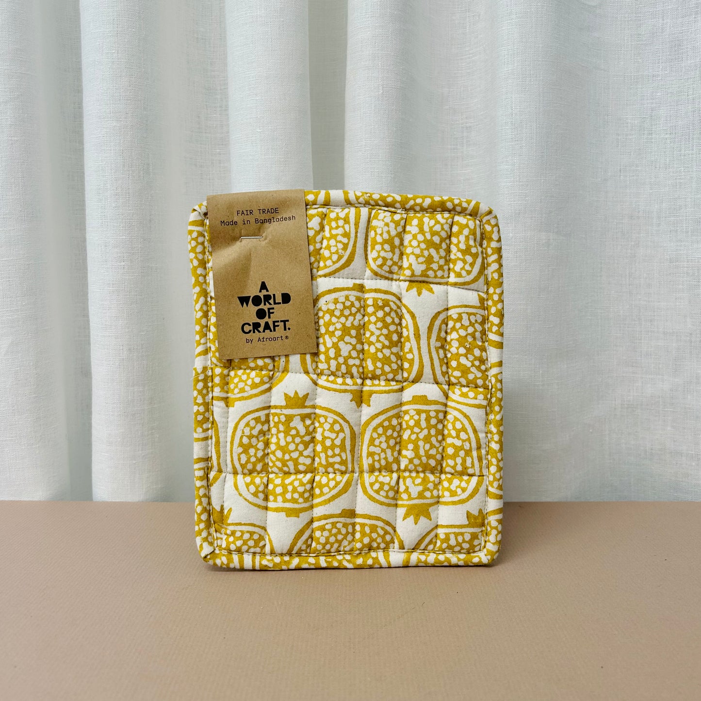 Pomegranate Pot Holder - Yellow