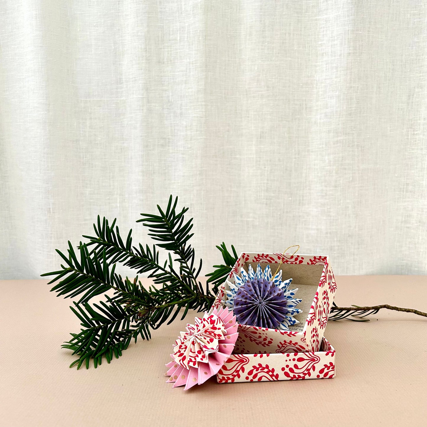Double Star Paper Ornament Set