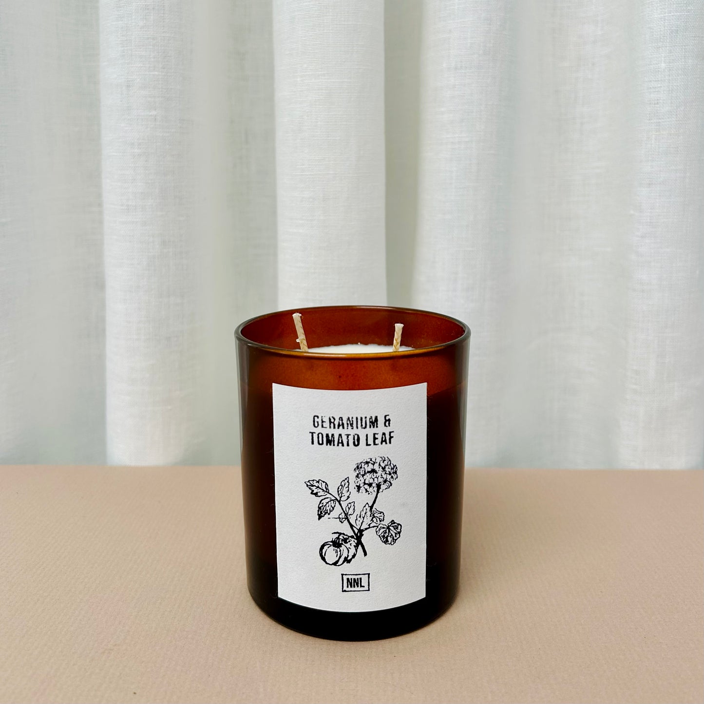 Geranium and Tomato Leaf Candle