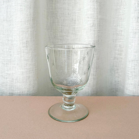 Wine Glass - Etched Stars