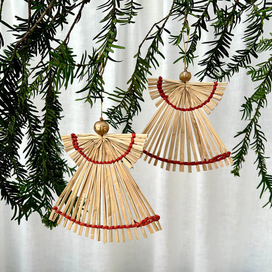 Woven Angel Decorations Set of 2