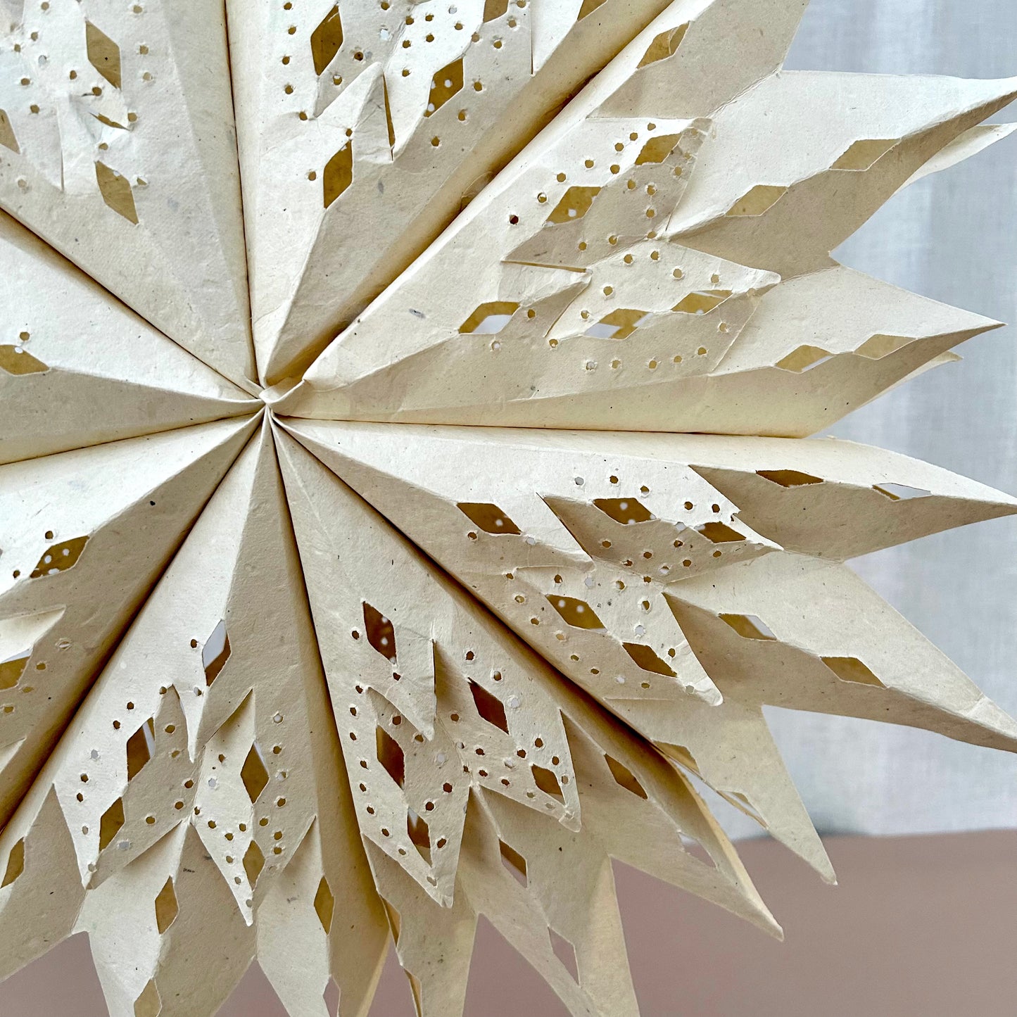 Paper Snowflake Hanging Decoration - Large Antique White