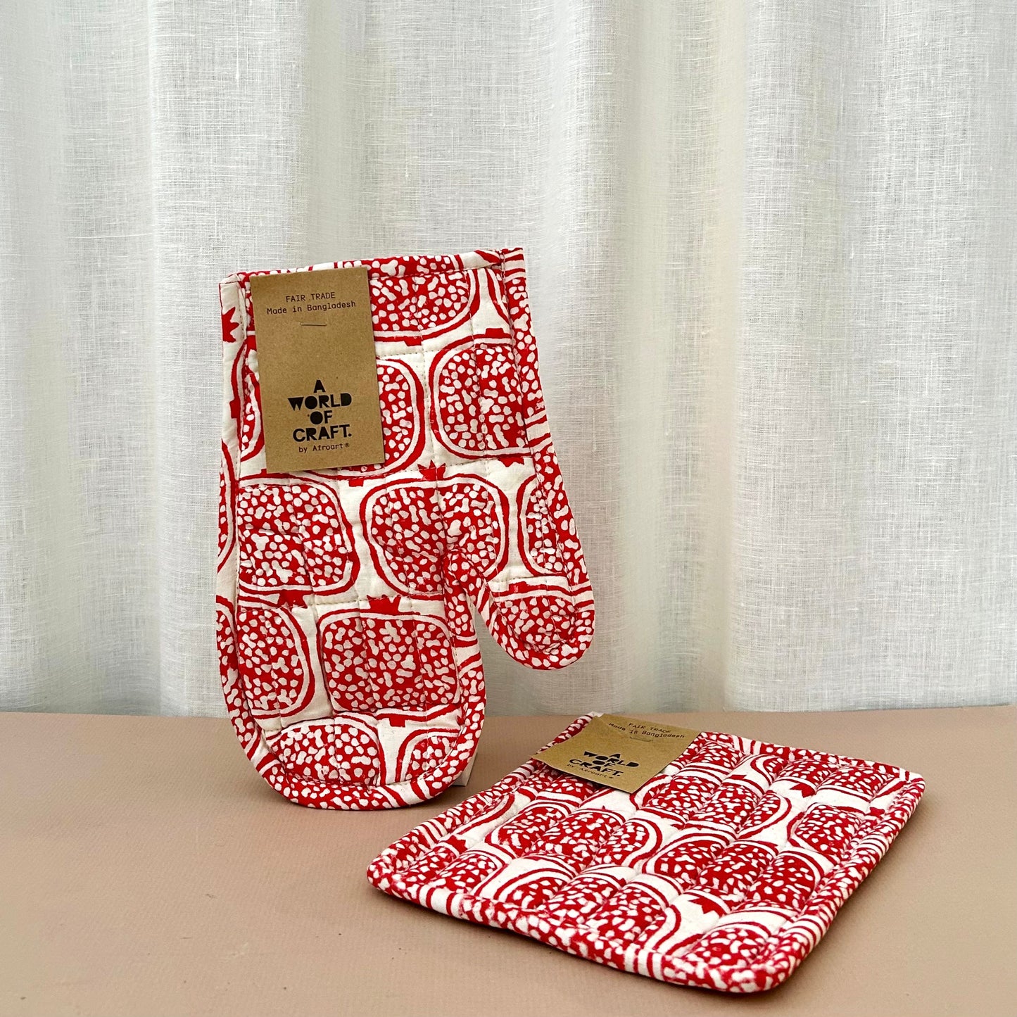 Pomegranate Pot Holder - Red