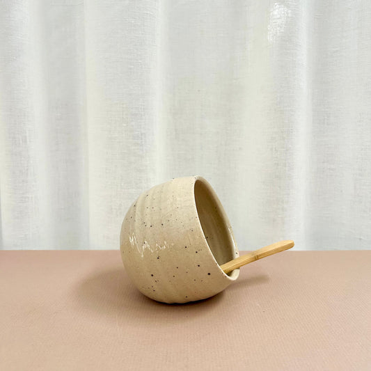 Speckled Stoneware Salt Pig