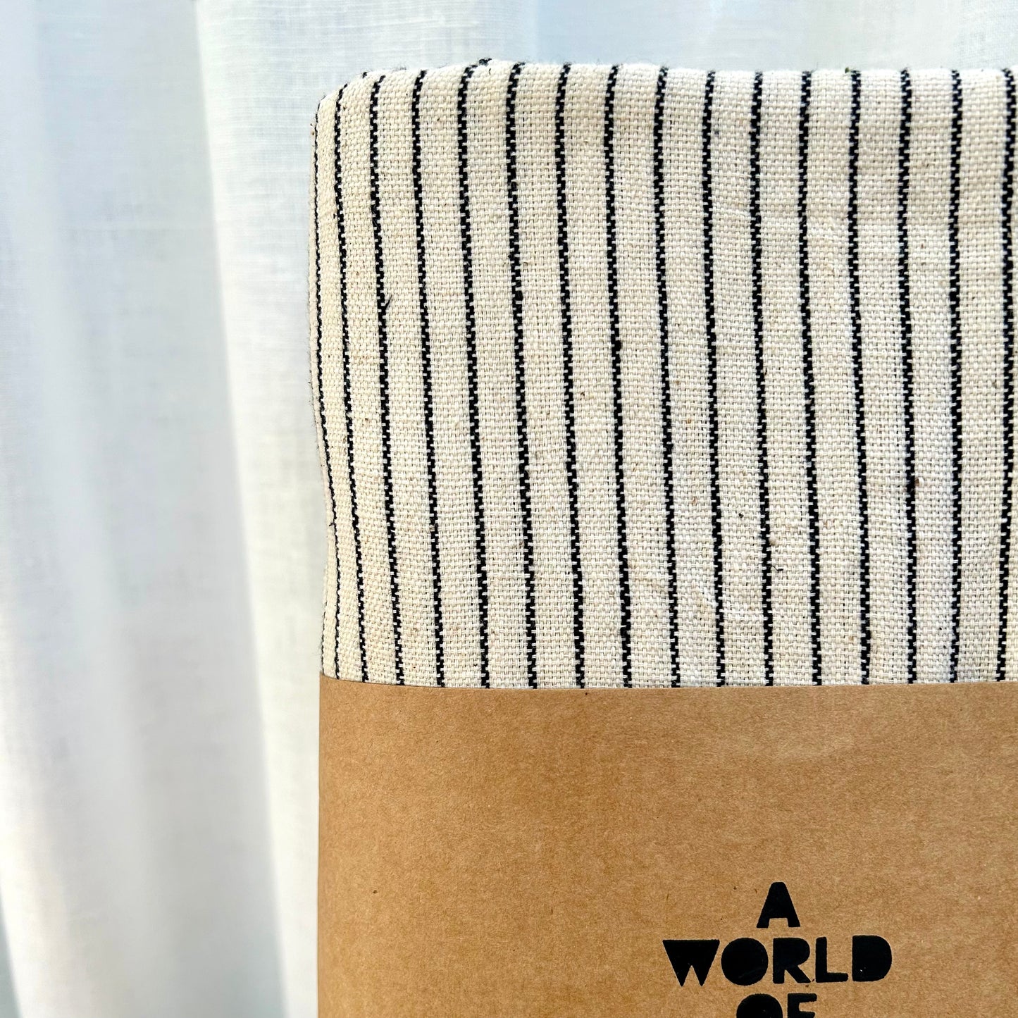 Thin Stripe Organic Cotton Table Cloth - White
