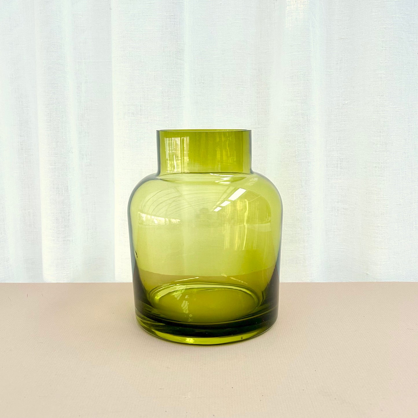 Low Jar Vase Olive Water Lane