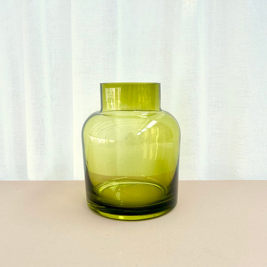 Low Jar Vase - Olive
