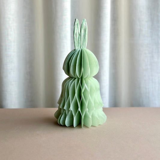 Honeycomb Bunny Decoration - Sage Green