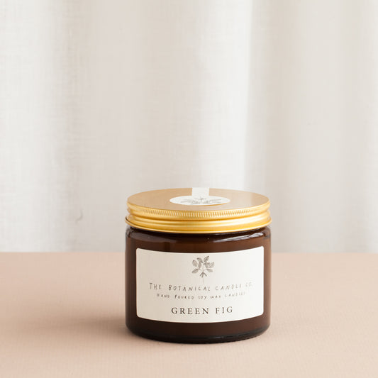 Green Fig Amber Jar Soy Candle