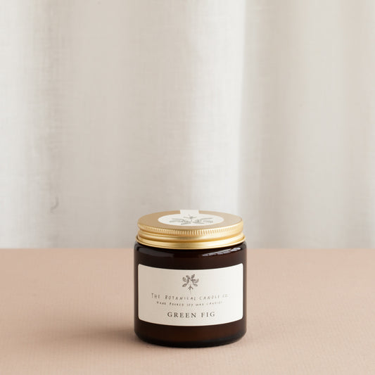 Green Fig Amber Jar Soy Candle