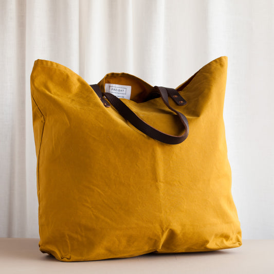 Waxed Canvas Tote Bag - Cumin