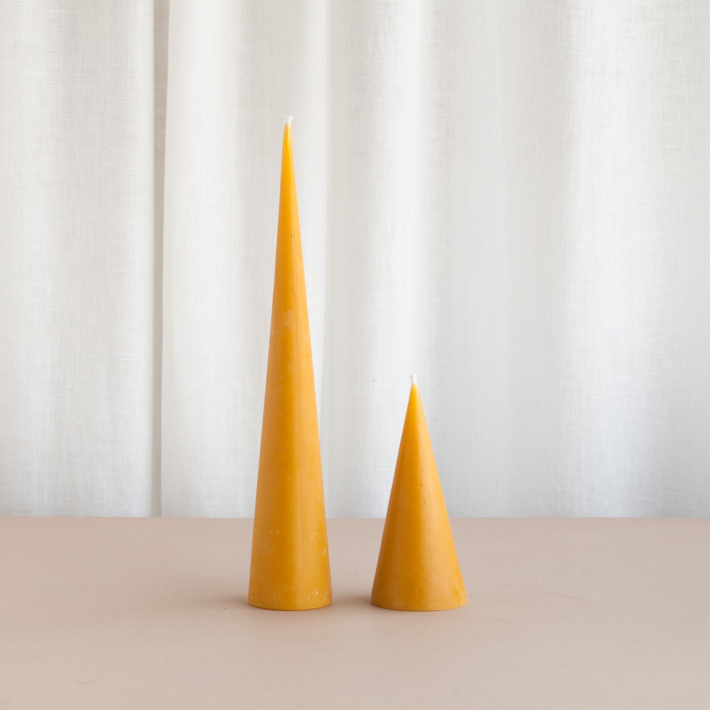 Double Cone Beeswax Candle Set