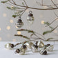 Mini Glass Baubles Set of 10 - Antique Silver