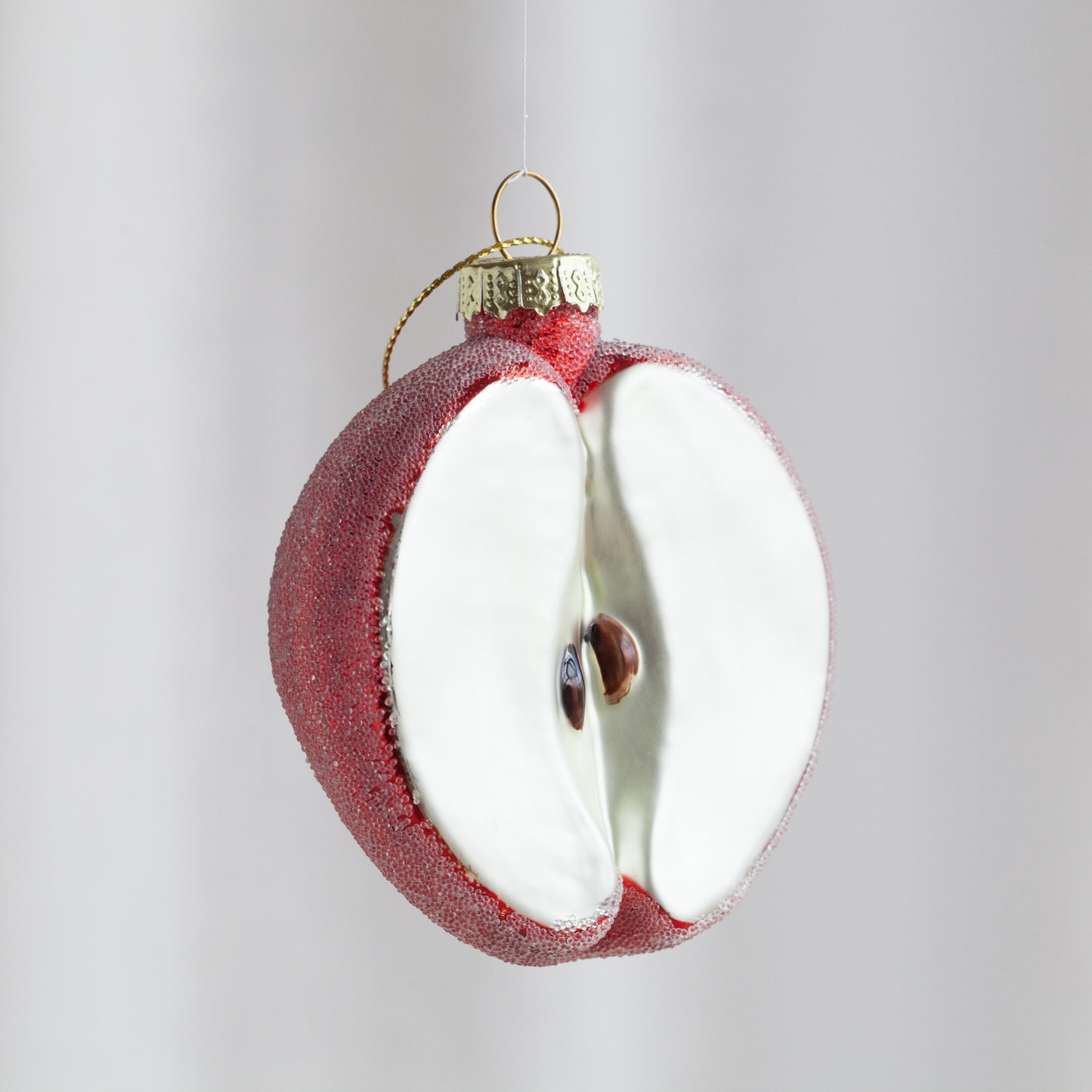 Apple Blown Glass Ornament