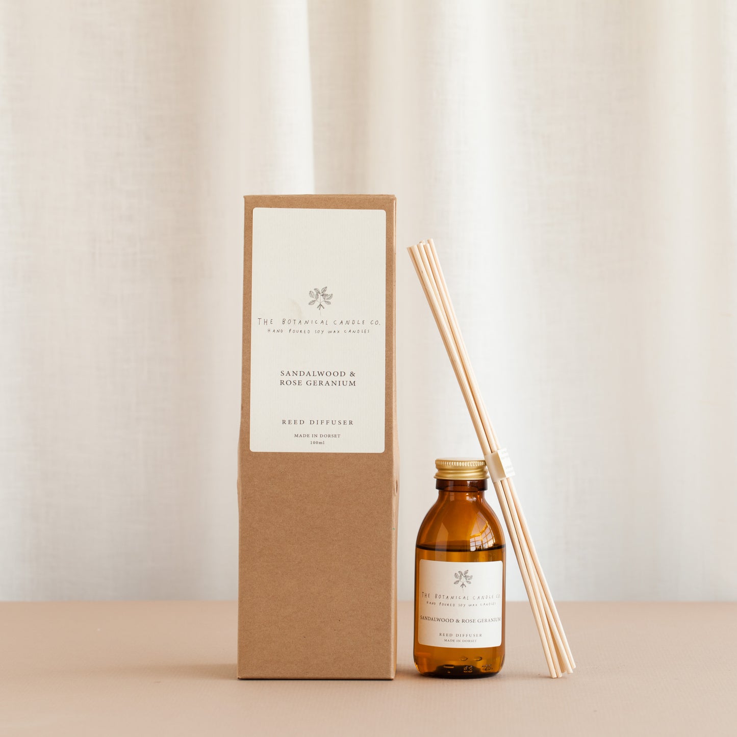 Handmade Reed Diffuser Sandalwood and Rose Geranium