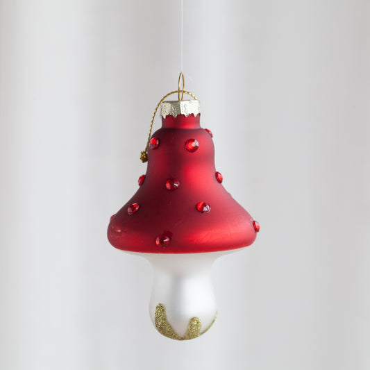 Toadstool Blown Glass Ornament
