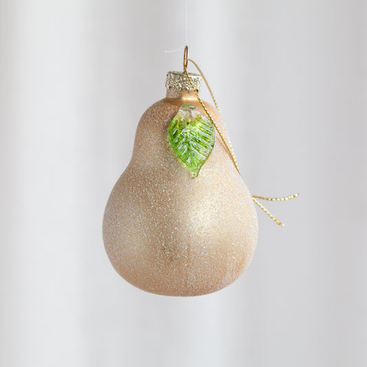 Pear Blown Glass Ornament